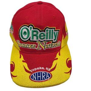 Vintage 2005 NHRA Drag Racing O'Reilly Summer Nationals Flame Adjustable Hat Cap